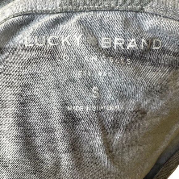 Lucky Brand Women Short Sleeves Green Camo Tee Shirt Size S - Picture 6 of 8